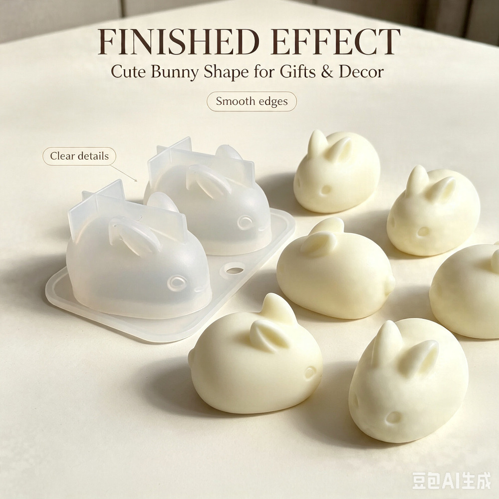 Bunny Cake Mold - 3D 미니 토끼 실리콘 몰드 식품