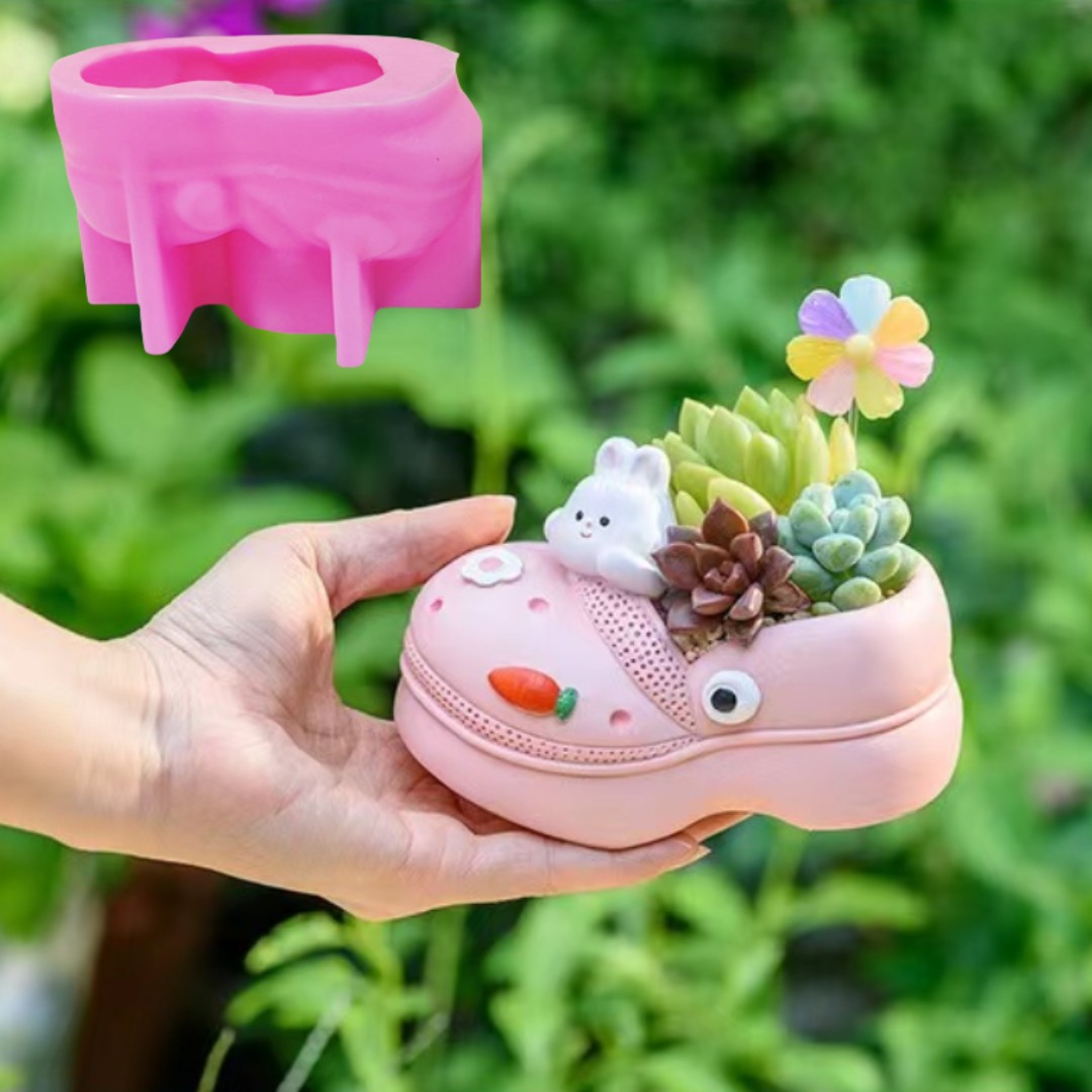 Potsticker Mold - 3D 동물 슬리퍼 다육 식물 화분
