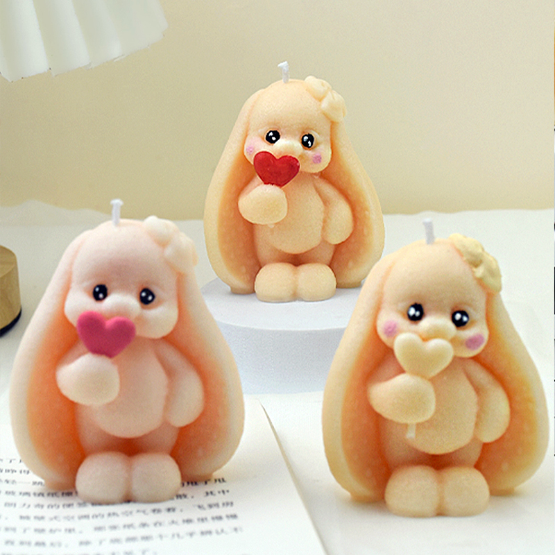 Bunny Cake Mold - 3D 긴 귀가 달린 토끼 실리콘