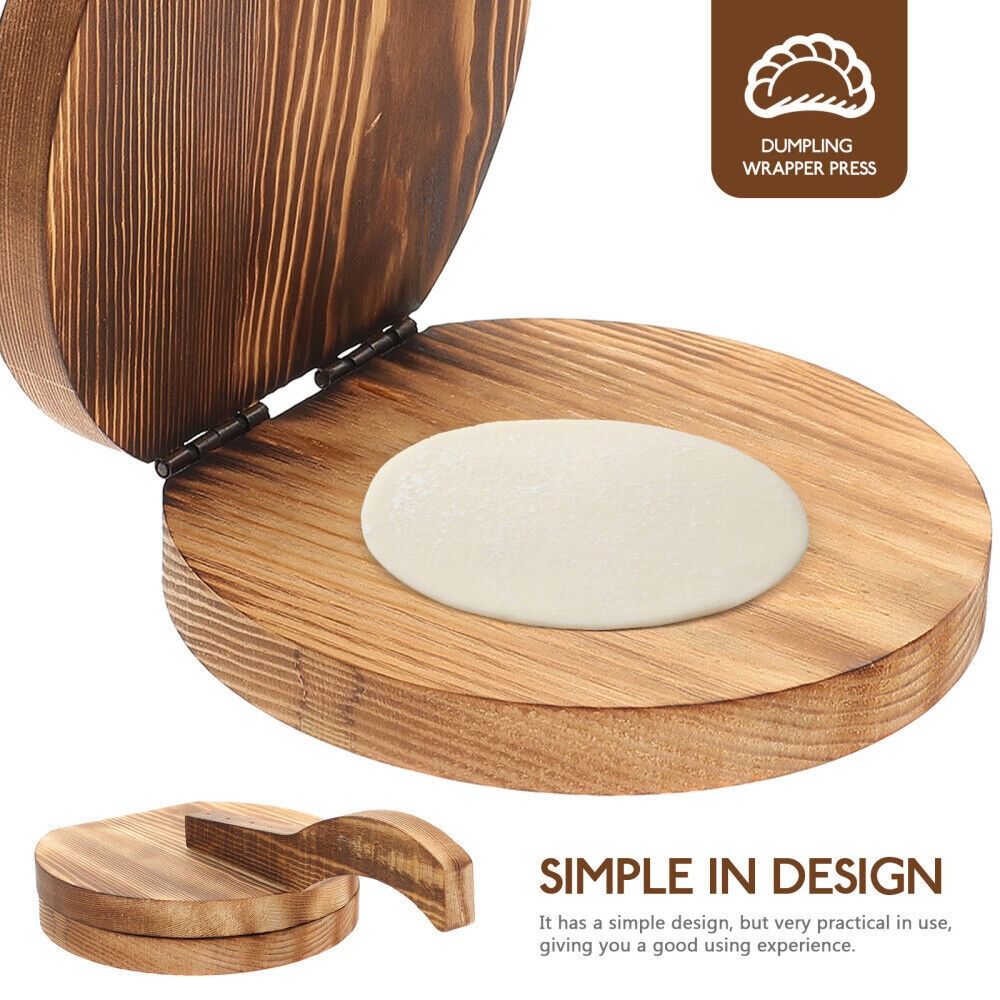 Dumpling Press Set - DIY 나무 만두피 프레스기 제빵 도구