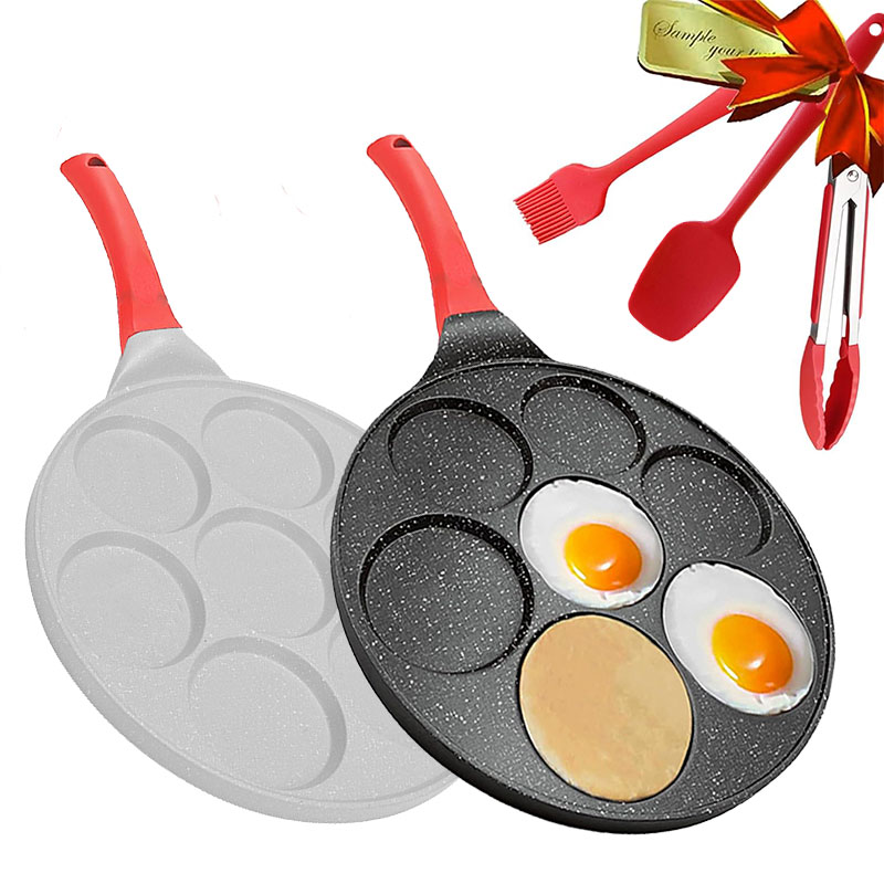 Mini Pancake Griddle - 7컵 오믈렛 미니 팬케이크 쿠커 팬