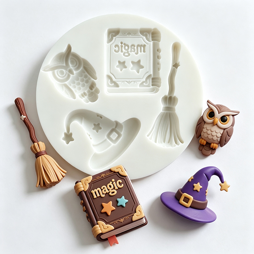 Bunny Cake Mold - 매직북 올빼미 실리콘 설탕공예 몰드 컵케이크