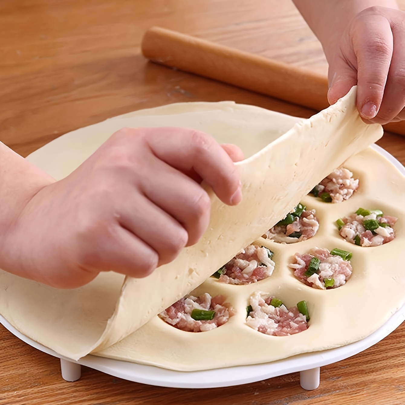 Dumpling Press Set - 1pc-간단한 중국 만두 금형, 주방 반죽