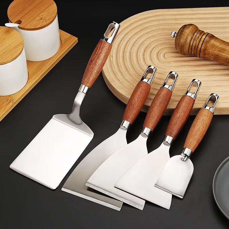 Okonomiyaki Spatula - 사각/직사각형 헤드 그릴 스패츌라, 그릴용 스패츌라,