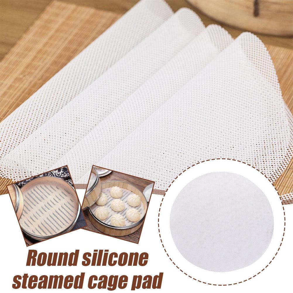 Bao Steamer Bamboo - 실리콘 대나무 찜기 라이너 논스틱 재사용
