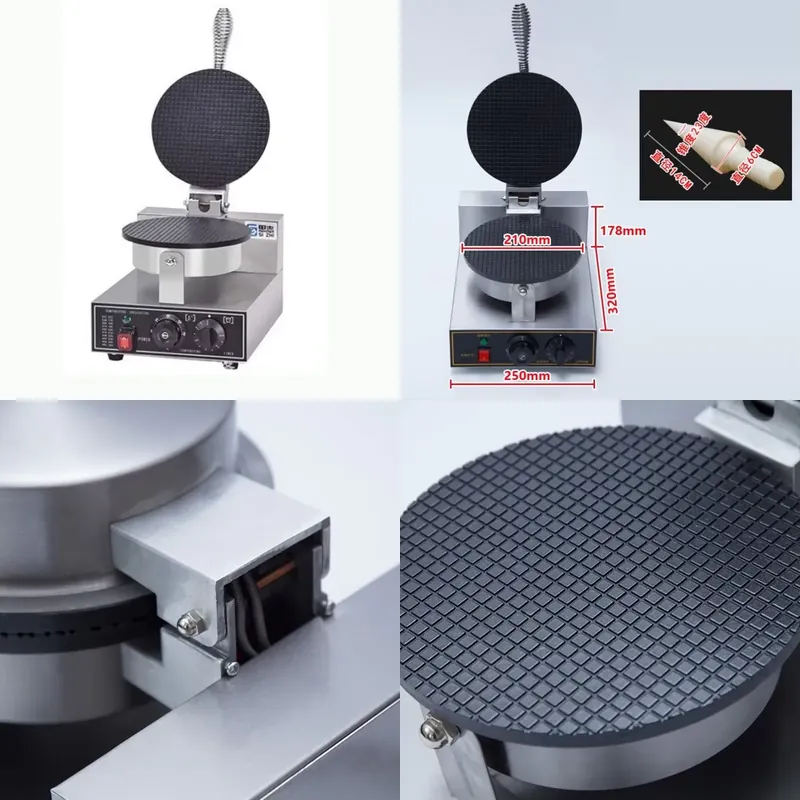 Waffle Cone Maker - 테바크 공장 스낵 기계 전기 와플