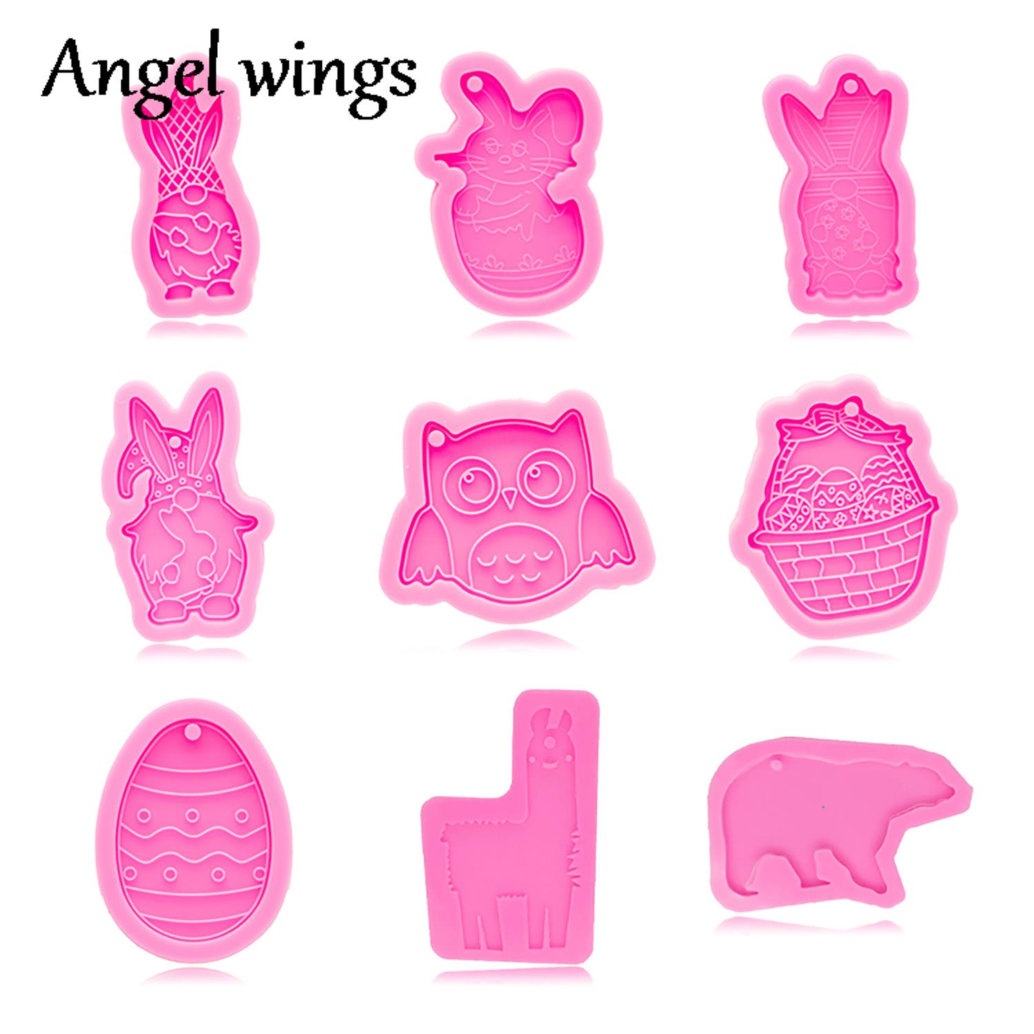 Bunny Cake Mold - DY0943 실리콘 부활절 토끼/계란/올빼미/곰 금형, 키