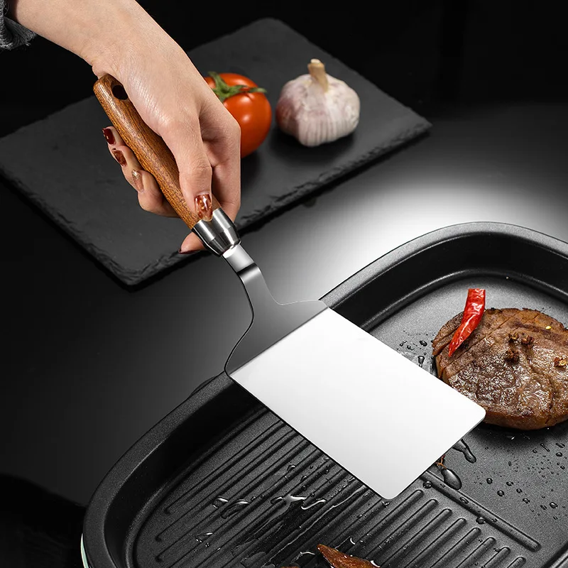 스테인레스 스틸 스퀘어 헤드 스테이크 요리 주걱 피자  - Okonomiyaki Spatula 리뷰 및 가격