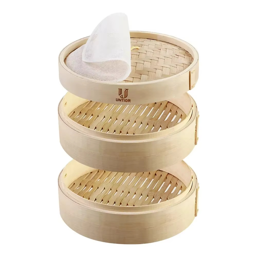 10인치 대나무 찜기 (뚜껑 포함) - 100% 천연  - Bao Steamer Bamboo 리뷰 및 가격