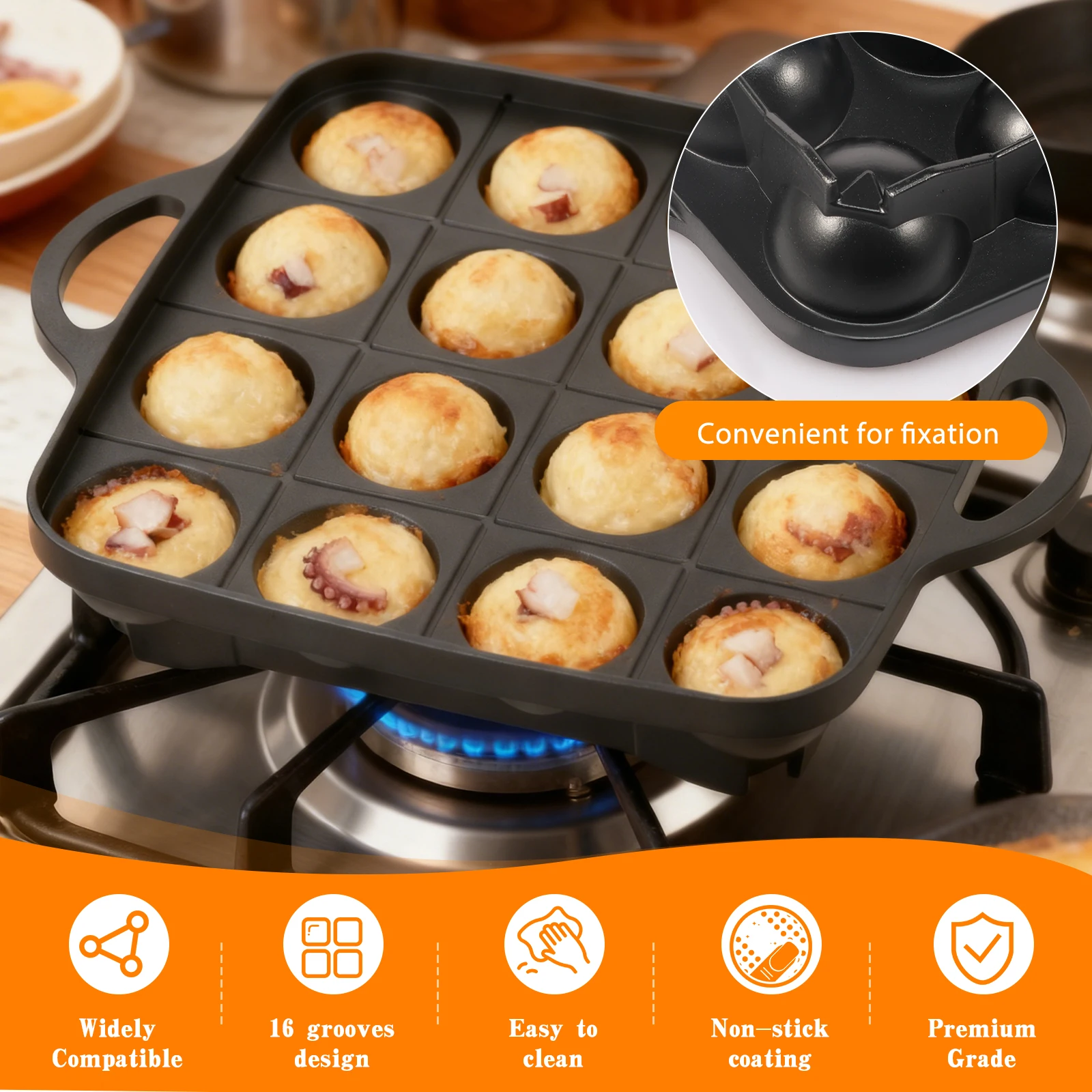 16구 타코야끼 팬 알루미늄 팬케이크 볼 메이커 논스틱 - Takoyaki Grill Plate 리뷰 및 가격