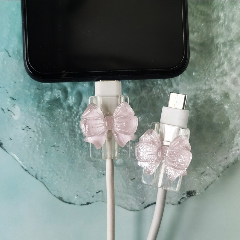 2개 한국식 리본 INS 투명 충전기 데이터 케이블 보 - Spring Roll Wrapper 리뷰 및 가격