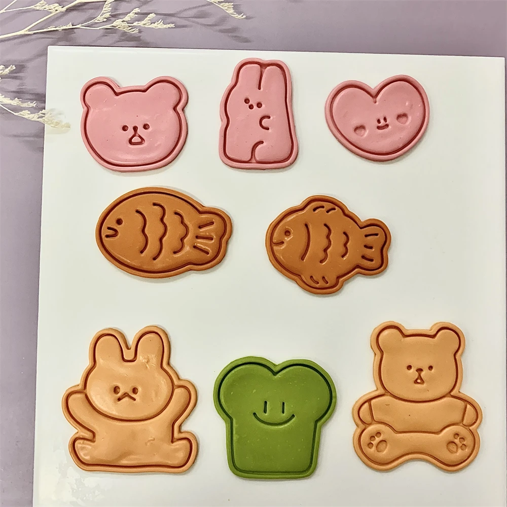 귀여운 동물 쿠키 엠보싱 스탬프 물고기 곰 토끼 케이크 - Bunny Cake Mold 리뷰 및 가격