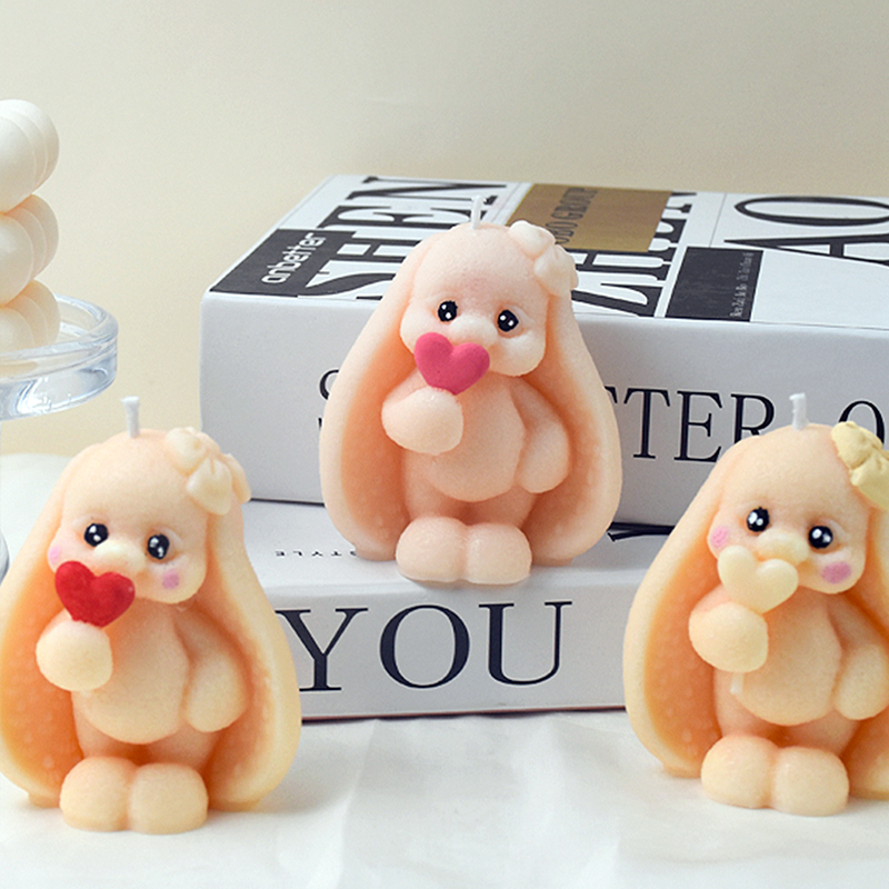 3D 긴 귀가 달린 토끼 실리콘 금형 DIY 토끼 양초 - Bunny Cake Mold 리뷰 및 가격