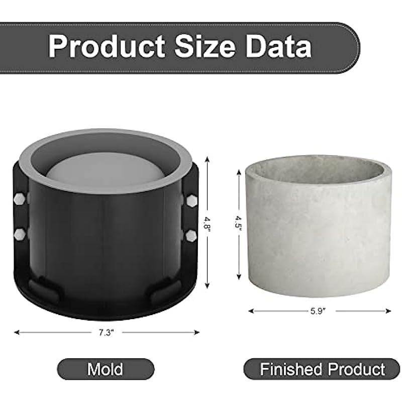 대형 원형 화분 시멘트 금형, 에폭시 송진 금형, 콘크 - Potsticker Mold 리뷰 및 가격