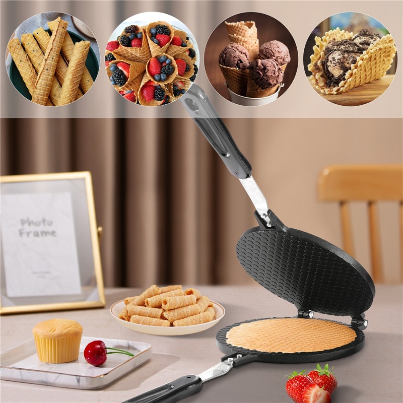 들러붙지 않는 에그 롤 와플 메이커, 베이킹 팬, 아이 - Waffle Cone Maker 리뷰 및 가격