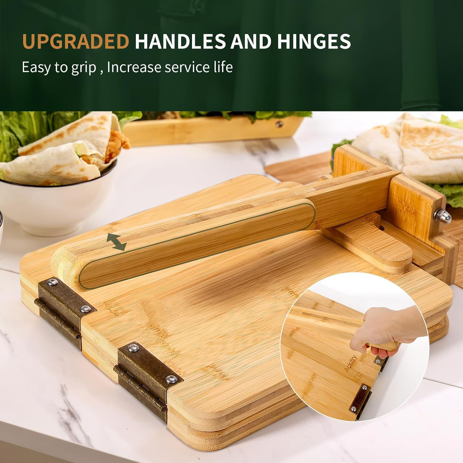 대나무와 나무로 만든 인기 판매 상품인 만두피 제조기 - Dumpling Press Set 리뷰 및 가격