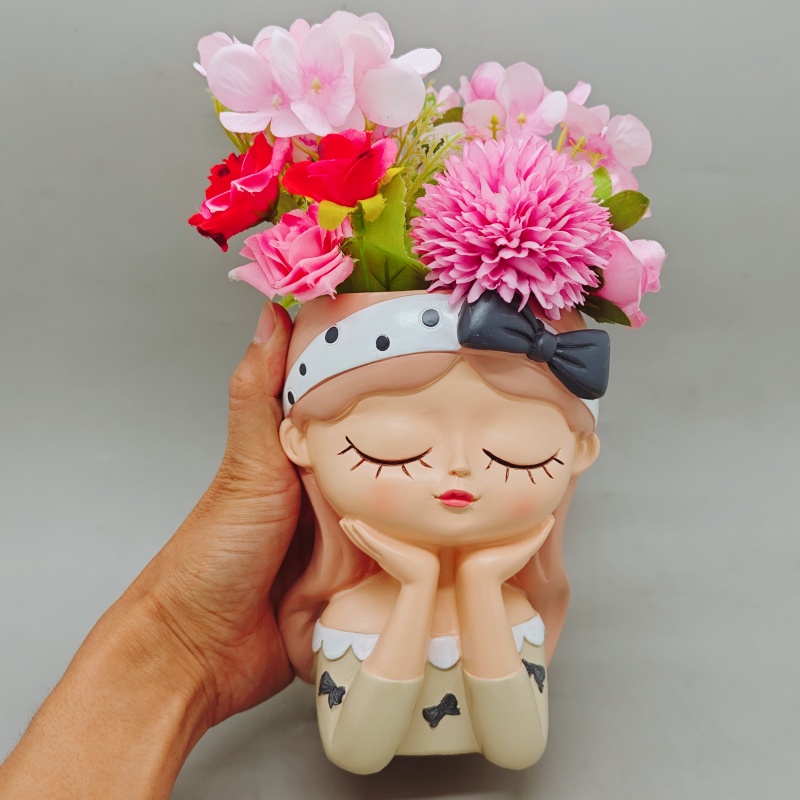 실리콘 몰드 귀여운 리본 소녀 화분 북유럽 스타일 DI - Potsticker Mold 리뷰 및 가격