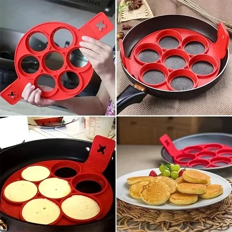 실리콘 7홀 원형 프라이팬 아침 팬케이크 금형 DIY  - Egg Waffle Pan 리뷰 및 가격