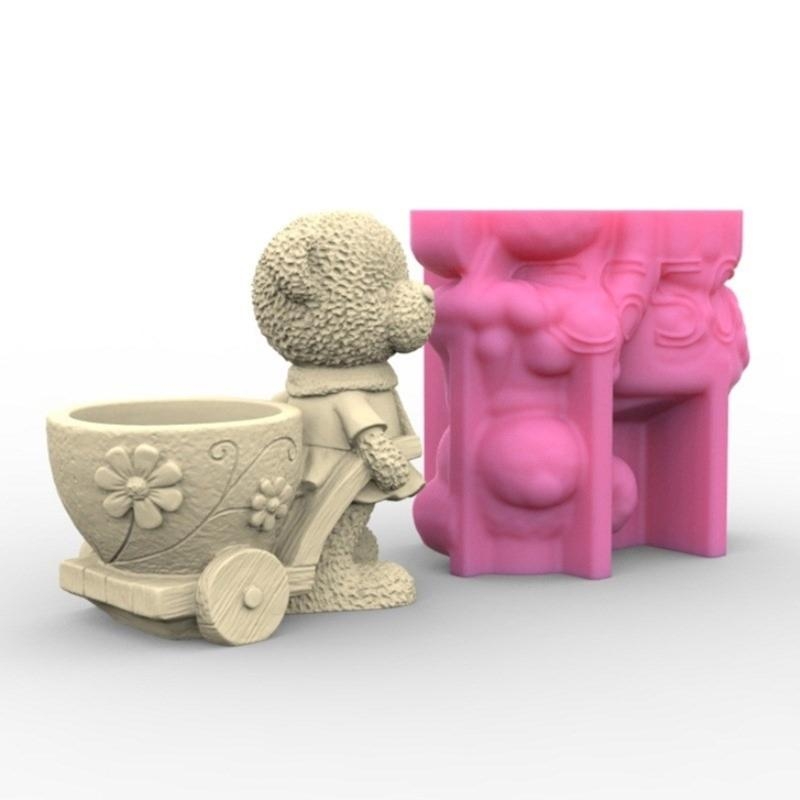3D DIY 꽃 냄비 금형 실리콘 콘크리트 금형 곰 꽃 - Potsticker Mold 리뷰 및 가격