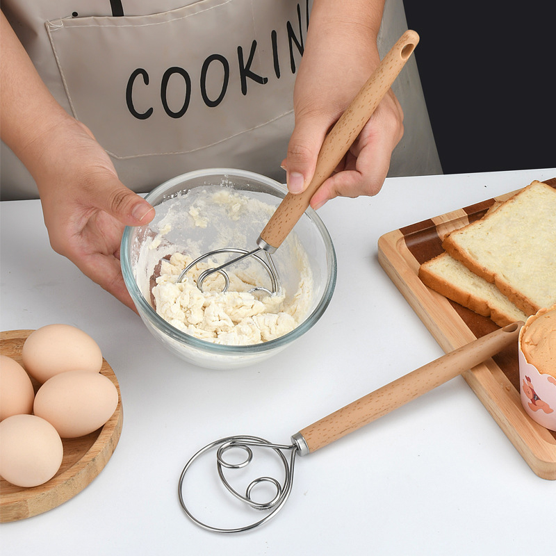 10인치 스테인리스 스틸 반죽 거품기(나무 손잡이 포함 - Danish Pancake Pan 리뷰 및 가격