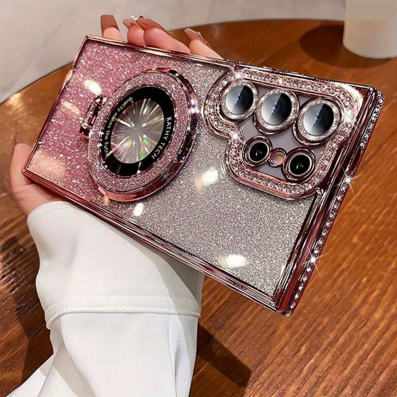 럭셔리 사이드 다이아몬드 글리터 마그네틱 스탠드 폰 케 - Taco Stand Holder 리뷰 및 가격