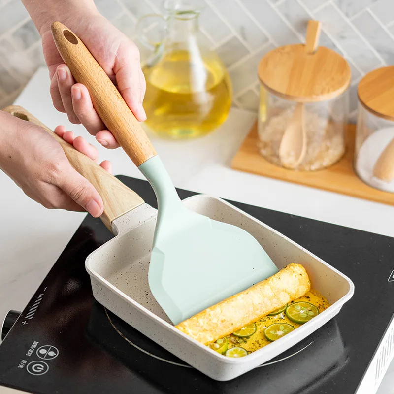 2Pcs 실리콘 주걱 넓은 입 Tamagoyaki 삽  - Okonomiyaki Spatula 리뷰 및 가격